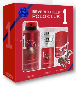 BHPC SET SPORT No. 1 ( RED ) EDT 50 ml + ROLL ON 50 ml + Deororant Spray 175 ml 