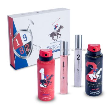 BHPC GIFT SET SPORT NO. 1 &amp; 2 POUR HOMME EDT 16 ML + 1 &amp; 2 SPORT DEODORANT SPRAY 100 ML