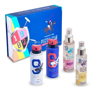 BHPC GIFT SET SPORT MEN'S NO.9 & 8 DEODORANT BODY SPRAY 100 ML + BODY MIST NO. 9 & 8 100 ML