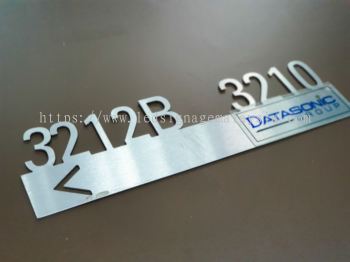 Laser Cut on Stainless Steel - Door Signage