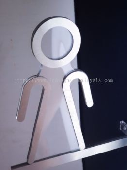 Laser Cutting on Stainless Steel - Toilet Signage