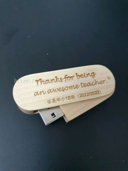 Wooden Pendrive Laser Engraving Service