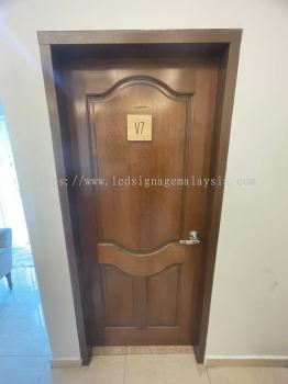 Wooden Door Number Signage