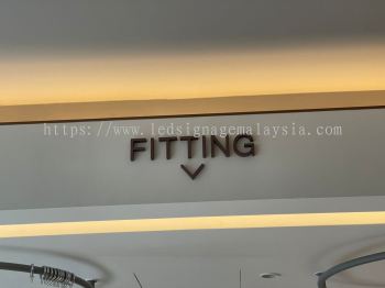 3D lettering Fitting room signage