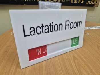 Customised Room Signage with sliding slot