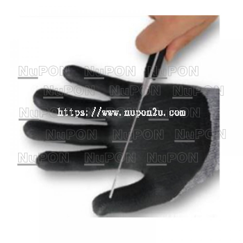 Grey Cut Resistant Black PU Palm Coated Glove - Level 5