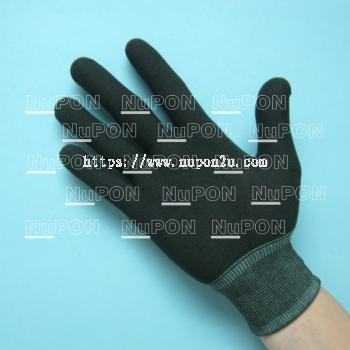 ESD Black Knitted Without PU Coated Gloves