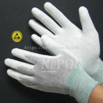 Carbon Knitted PU Palm Coated Gloves