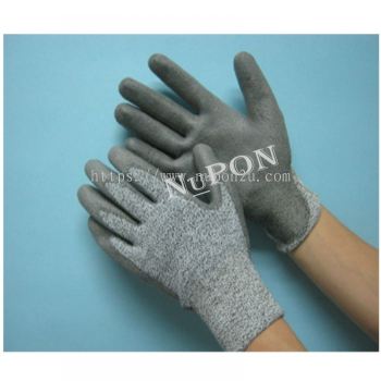Grey Cut Resistant Grey Palm Coated Gloves
