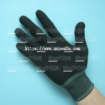 Black Nylon Knitted Gloves (without PU)