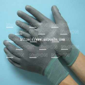Grey Nylon Grey PU Palm Coated Gloves
