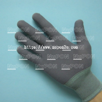 Grey Nylon Knitted Gloves (without PU)