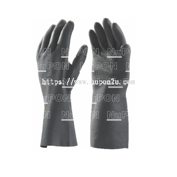 Heavy Duty Black Chemical Resistance Gloves - BK 39-18