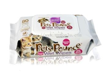 Bioion Pets Pounce Wet Wipes - 80sheets
