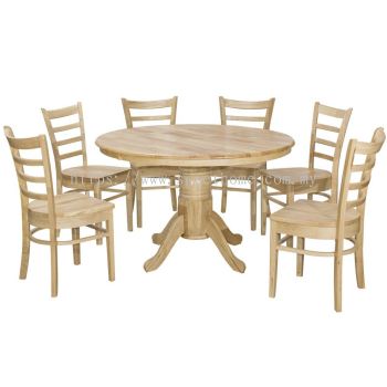 Coco (1+6) Solid Wood Dining Set