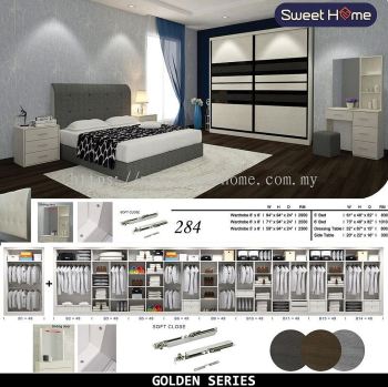 Golden Series Bedroom Set Set Almari 284