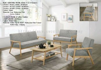 Fabrics Cusion with Wooden Sofa set 