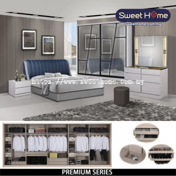 MY Series Bedroom set with Wardrobe dressing table and Bedframes