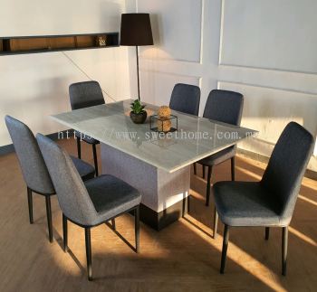 槟城 Simpang Ampatsweet Home Bm Enterprise的top Furniture Store In Penang Marble Dinning Table Meja Makan Batu Marmar Murah Dinning Table Meja Makan Marble Sintered Stone Wooden Kayu 优惠产品 Top Furniture Store In