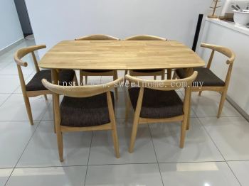 Muji design simple dinning table vertu batu kawan suasana solid wood offer bandar carcia ikea furniture shop nearby 