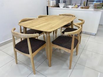 Muji design simple dinning table vertu batu kawan suasana solid wood offer bandar carcia ikea furniture shop nearby | Cafe Furniture