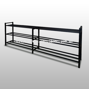 Cheap Metal Shoe Racks for hostel workplace SHOE RACK 3 LAYER 230(D) x 1500(W) x 600(H)