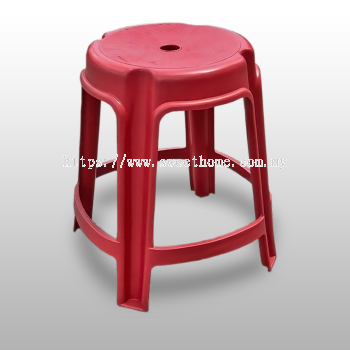 No 1 Perabot Asrama Round Plastic Stool Multiple Stackable Oval Shaped Dinning Outdoor Plastic Stool Kerusi Bangku Plastik Kenduri