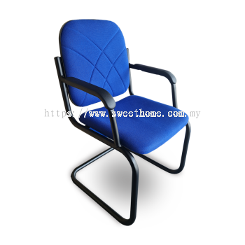  Blue Office Chair Penang with ArmRest 54cm (L) x 90cm (H) 50cm(W) | Kerusi Pejabat Murah