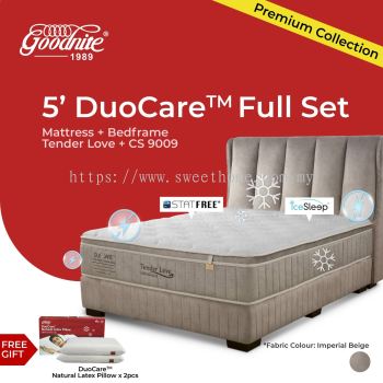  Goodnite Love Series 3 DuoCare Statfree Anti Static + IceSleep Cooling Tender Love 5 Zone Pocket Spring Mattress (12.5 Inch) + Eco Foam Latex 5 Zone Pocket Spring Mattress