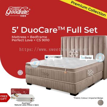  Goodnite Love Series 3 DuoCare Statfree Anti Static + IceSleep Cooling Perfect Love Dual Layer Pocket Spring Mattress (13 Inch) + Eco Foam Latex 5 Zone Pocket Spring Mattress