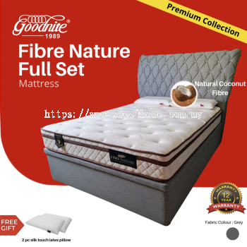 Goodnite Fibre Nature Coconut Fibre Full Set Mattress with Bedframe 