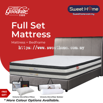 Goodnite Deluxe Safe Rest 3 Zone Pocket Spring Mattress (12 Inch) + EC101 Bedframe [Full Set]