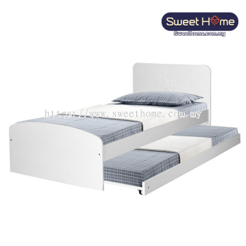   Single Super Single  Wooden Pull OutBedframe ATN 8248(WH) 3ft 3.5ft