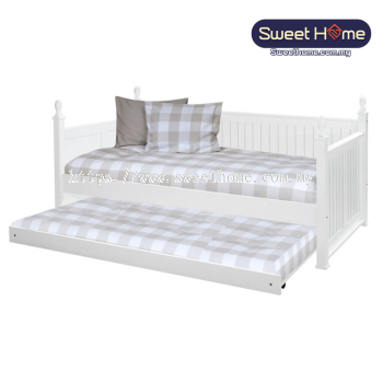   Single Super Single  Wooden Pull Out Bedframe CS 3212 (WH) 3ft 3.5ft