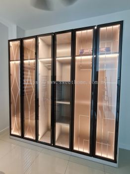 Open Door Wardrobe Concept furniture Simpang ampat Penang customize wardrobe design 