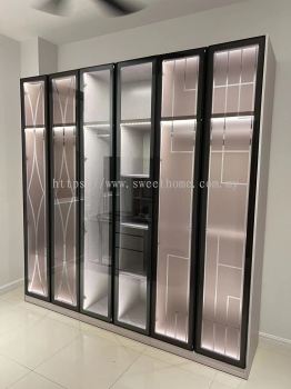 Open Door Wardrobe Concept furniture Simpang ampat Penang customize wardrobe design 