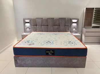 Katil queen bed set wardrobe almari top penang furniture store furniture package 