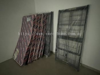 Katil Double Decker Metal Bedframe ,Single Foam Mattress Tilam bujand set with Pillow penghantaran di Valdor Industrial Area Penang