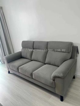 Sofa 3 Seater Gray Colour Delivery to Golden Triangle Bayan Lepas Penang