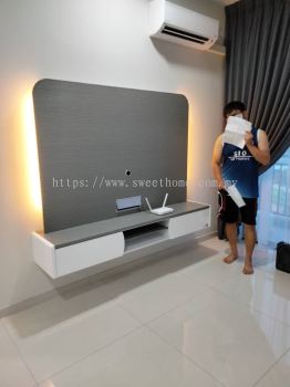 Hanging Tv Cabinet Grey Simple Modern Design Area Kulim Kedah Penang