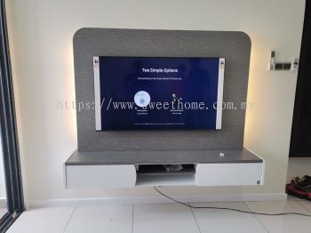 Hanging Tv Cabinet Grey Simple Modern Design Area Kulim Kedah Penang