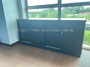 Dual Sliding Door Low Cabinet Storage Deliver to Faik Co Taman Melawis Kulim Kedah Penang