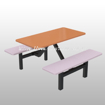 Canteen Set Table and Chair 4 Seater Rectangle Seater 1300MM(L)X1200MM(W)X745MM(H)