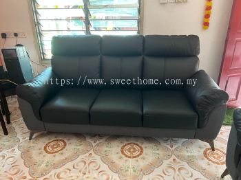 Sofa 1 Seater | 2 Seater | 3 Seater | Sofa Set Black Colour deliver to Jalan Tasek Simpang Ampat Penang