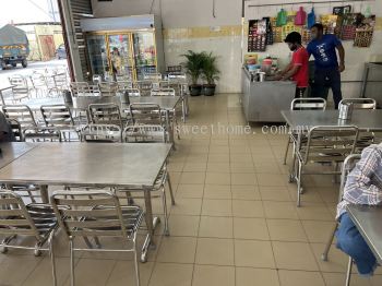 Durable Stainless Steel Table Set In Penang Supply To F&B Nasi Kandar Stainless Steel Equipment