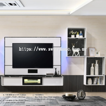 Hanging Wall Mounted Modern TV Cabinet Set