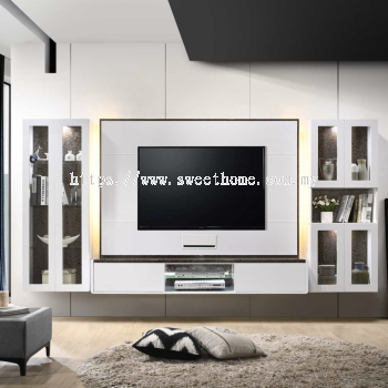 Hanging Wall Mounted Modern TV Cabinet Set