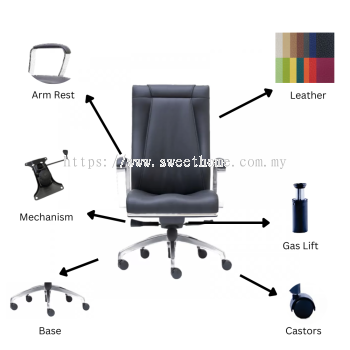 Leather Pu Office Chair Repair | Office Furniture Penang