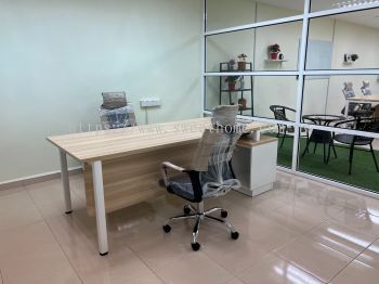 Whole Office Furniture Set Up | Director Table | Standard Office Table | Office Workstation Table 4 Pax | High Back Office Chair Area Juru Penang | Office Furniture Penang