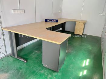 L Shape Office Table deliver to Teluk Kumbar Bayan Lepas Penang | Office Table Penang